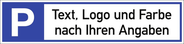 Moedel Parkplatzreservierer - Text, Logo und Farbe nach Ihren Angaben, Aluminium, 460x110 mm, 56798