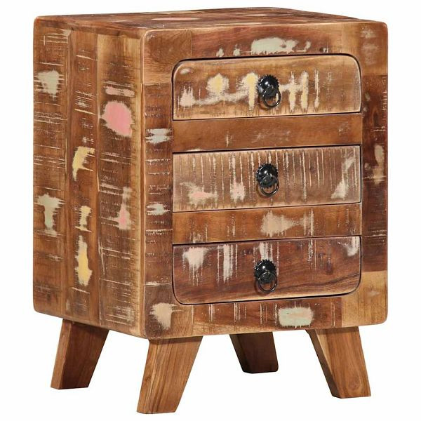 vidaXL Nachttisch 37x32x50 cm Altholz Massivholz, 4104517