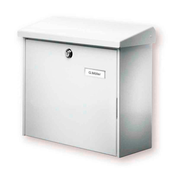 STEIN HGS Briefkasten Comfort, weiß, weiß, Stahl, verzinkt, 83685.0001