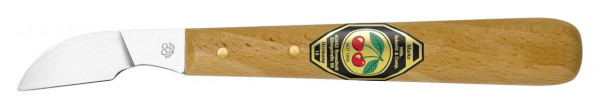 Kirschen Kerbschnitzmesser mit Holzheft, mit langer, schräger Schneide, 3352000