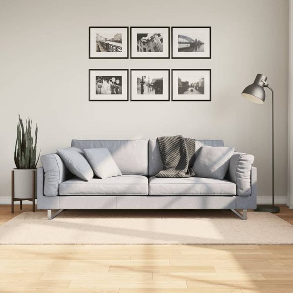 vidaXL Teppich HUARTE Kurzflor Weich und Waschbar Beige 100x200 cm, 375017