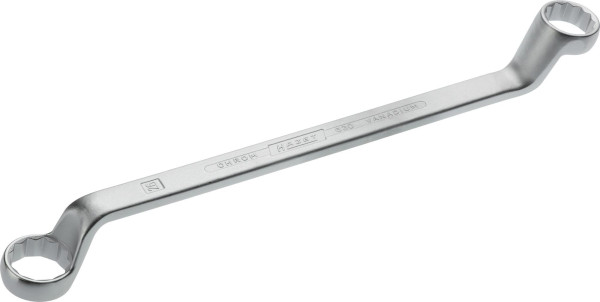 Hazet Doppel-Ringschlüssel, Außen-Doppel-Sechskant Profil, 24 x 26 mm, 630-24X26