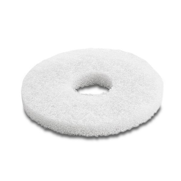 Kärcher Pad, sehr weich, weiß, 170 mm, ohne Körnung, zum Polieren von Böden, 6.994-120.0