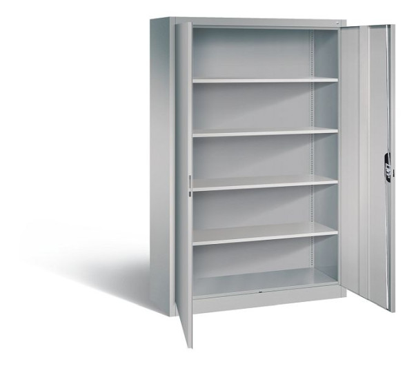 C+P Büroschrank Acurado, H1950xB1200xT400mm, Farbe: Weißaluminium, Muldengriff, 5 OH, 9460-000 S10848