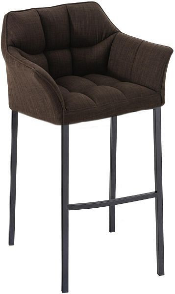 CLP Barhocker Damaso B Stoff mit 4-Fuß Gestell, braun, 101680703