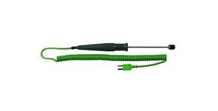 DOSTMANN Oberflächenfühler mit Thermoband und 1000mm Spiralkabel Typ K, Kl. 1 -65...+350°C 130 x 10 mm Ø, 6010-0573