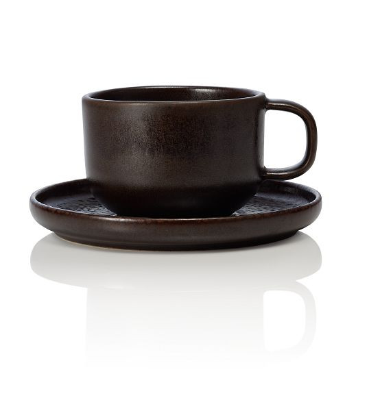 WAS Ober- und Untertasse, 0,275 L, Metallic Brown, VE: 6 Stück, 452005027