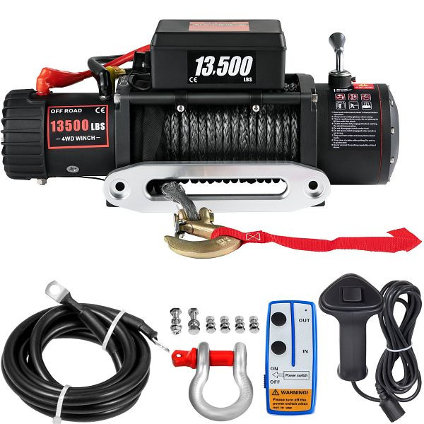 VEVOR 27 m Kabel Elektrische Seilwinde 13500 lb (6123,5 kg),elektrische Winde Elektrische 4-Wege, 13500LBSHCSQCJP01V0