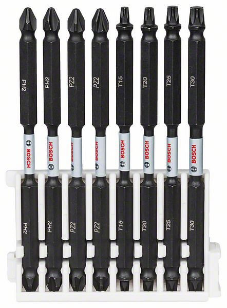 Bosch Doppelklingen Schrauberbit-Set Impact Control, 8-teilig, diverse, 110 mm, VE: 5 Stück, 2608522346