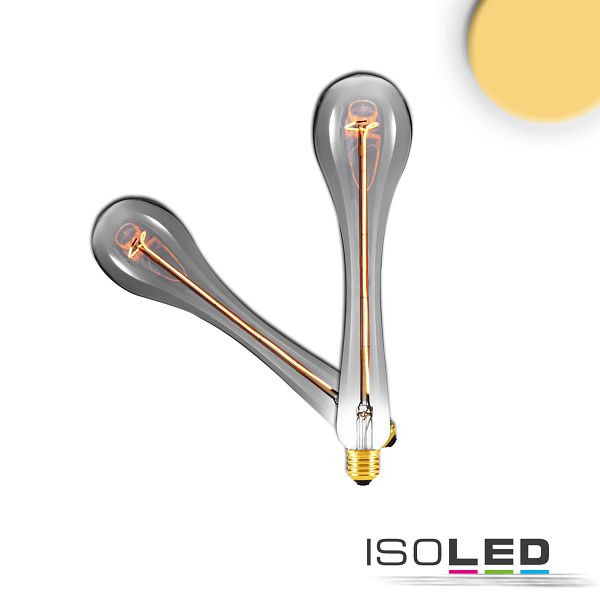 ISOLED E27 Vintage Line LED Waterdrop, Smoky, 4W, 2200K, 115072