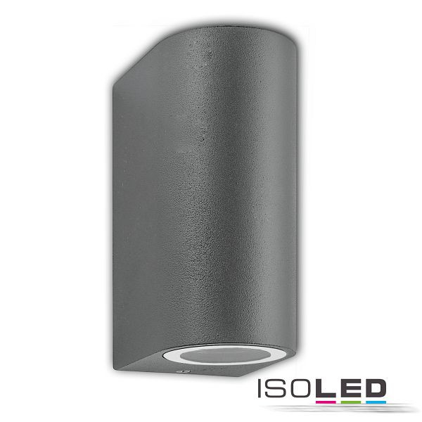 ISOLED Wandleuchte Siara Up&Down 2xGU10, IP54, anthrazit, ohne Leuchtmittel, 113293
