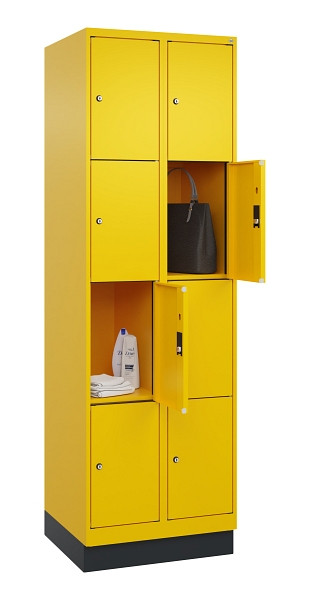 C+P Schließfachschrank Evolo PLUS, mit Sockel, 8 Fächer, 1950x600x500mm, 1023/10, 049020-204 S10022
