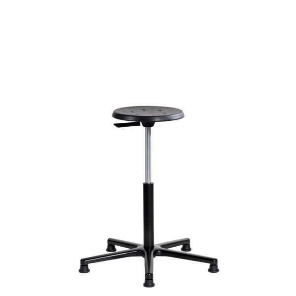 SOFAME Arbeitshocker ERGODYN 2000 mit Gleiter, Sitzhöhe 52-78 cm, Aluminium-Fußkreuz, W050010005