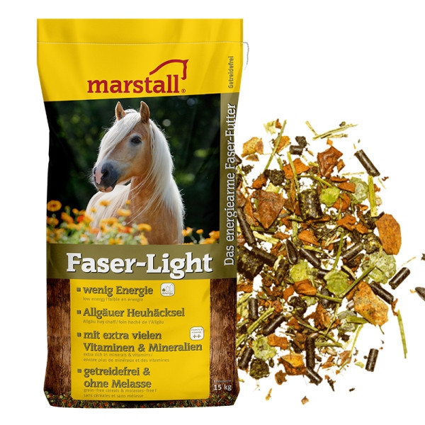 Marstall Faser Light Müsli, melassefrei & stärke-/zuckerarm, 15 kg, 50050002