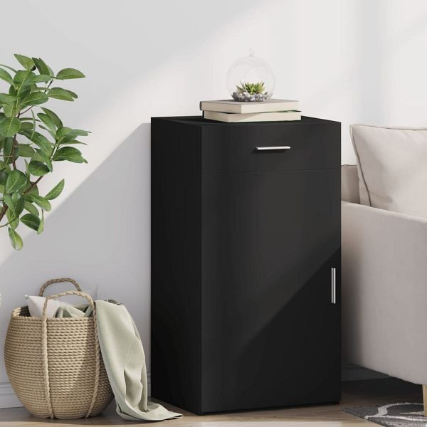 vidaXL Sideboard Schwarz 50x42,5x93 cm Holzwerkstoff, 846293