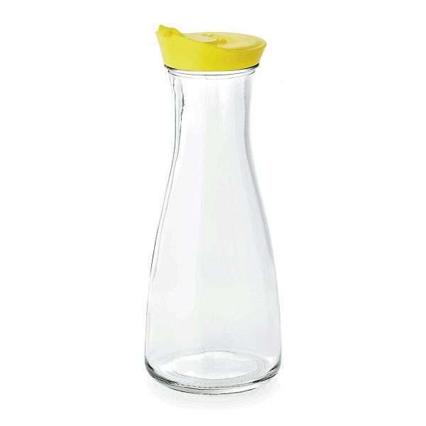 WAS Karaffe mit Deckel, 1,0 Liter, gelb, Glas, 1781103, 4044925088602
