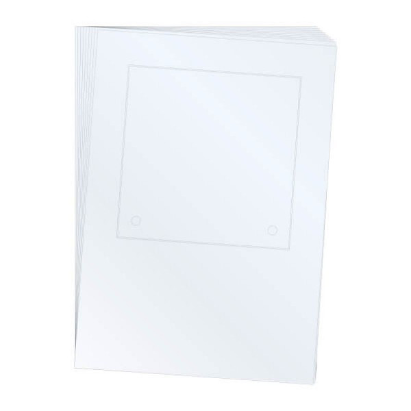 Stein HGS Beschriftungseinlagen für Türschild 'Cristallo' mit 2 Bohrungen, 100 mm, 160 mm, volltransparent, 100 mm, 160 mm, VE: 10 Stück, 60037.0002