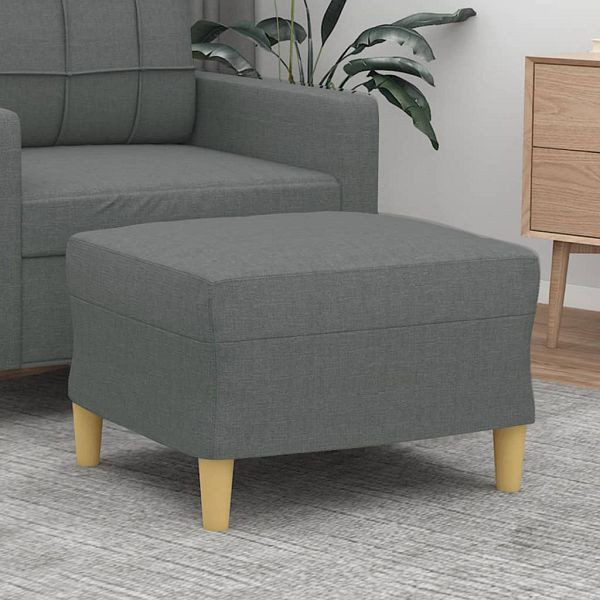 vidaXL Fußhocker Dunkelgrau 60x50x41 cm Stoff, 349264, 8720287185673