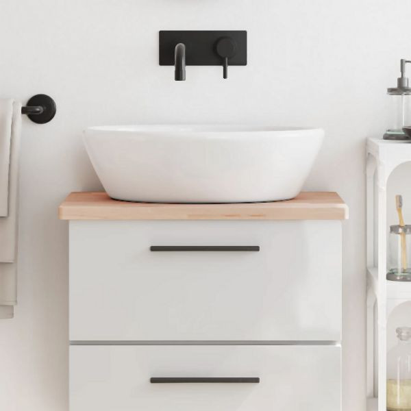 vidaXL Waschtischplatte 60x40x2,5 cm Massivholz Buche, 355990