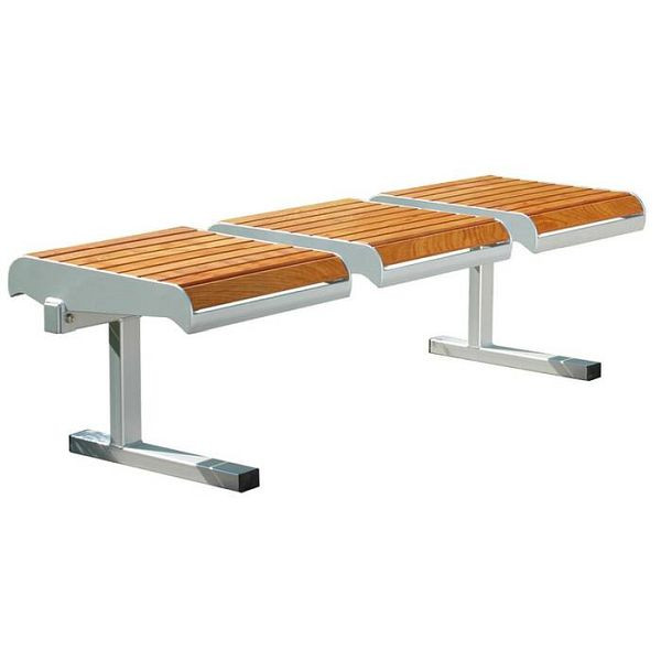 Stein HGS Sitzbank -Freelax- ohne Rückenlehne, 3-Sitzer /1620mm/mobil, RAL3005 weinrot, Material Sitz-/Rückenfläche: PAG-Holz, 20787-02