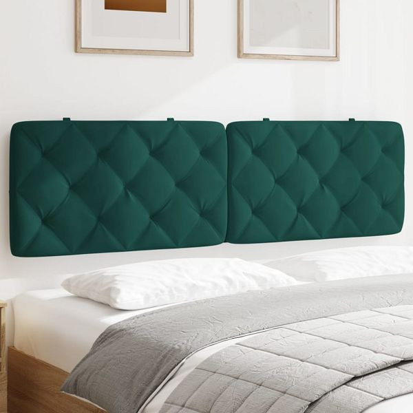 vidaXL Kopfteil-Kissen Dunkelgrün 180 cm Samt, 374742, 8721012270961