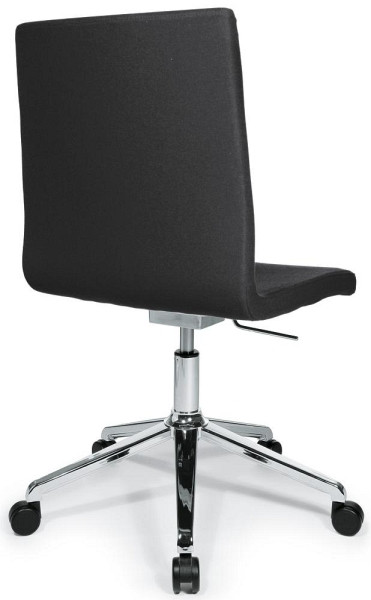Deskin Besucherdrehstuhl TURN, Fußkreuz verchromt, Bezug Filz L, Farbe schwarz, 270507