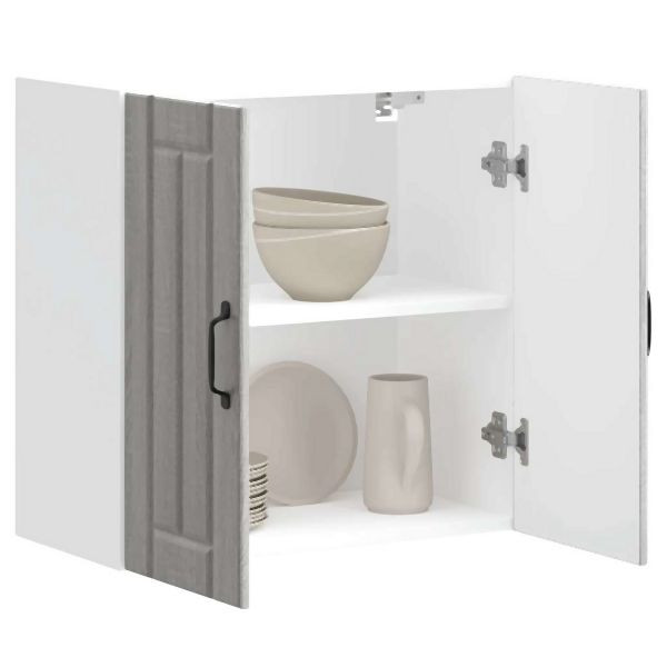vidaXL Küchen-Hängeschrank Lucca Grau Sonoma Holzwerkstoff, 853823