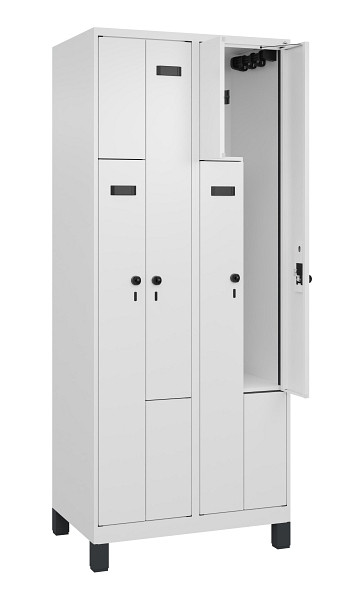 C+P Z-Spind Evolo PLUS, Füße, 4 Fächer, 1950x800x500mm, 9016/9016, 049013-224 S10027