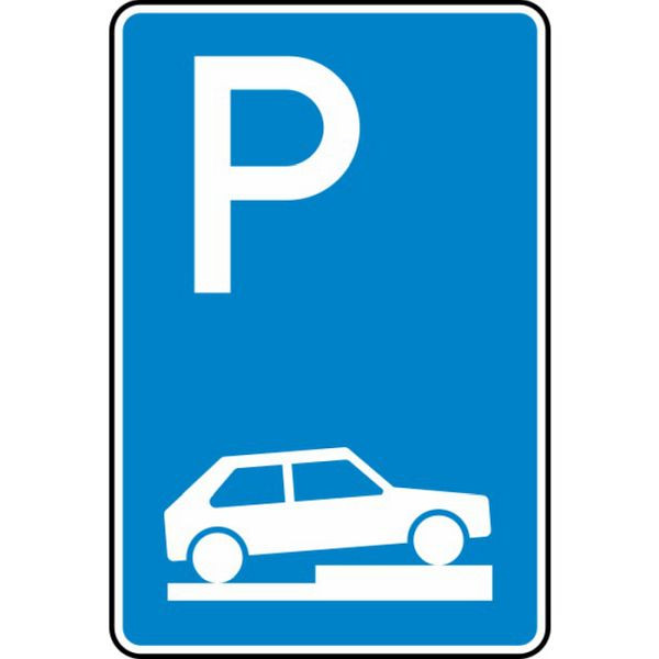 Stein HGS Parken auf Gehwegen halb quer zur Fahrtrichtung rechts Nr. 315-75, 900x600mm /RA1/Flachform 2mm, 315-75-211
