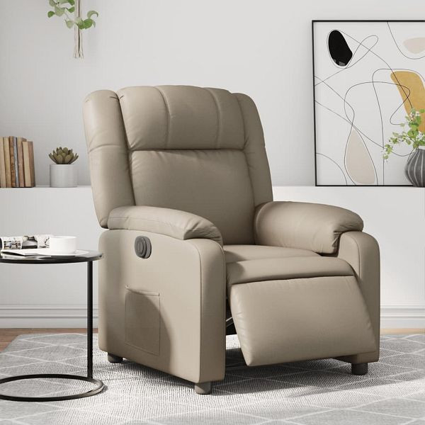 vidaXL Relaxsessel Elektrisch Cappuccino-Braun Kunstleder, 3205142