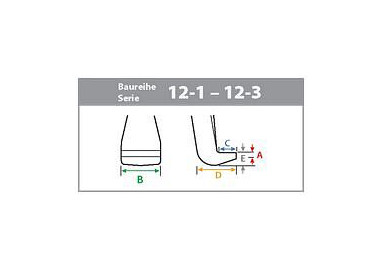 KUKKO 3 Abzughaken (Satz), A: 4,0 mm, B: 20 mm, C: 15 mm, D: 35 mm, E: 28 mm, 12-3-180-S