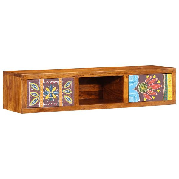 vidaXL TV-Wandschrank Mehrfarbig 100x30x22 cm Massivholz Akazie, 4016506