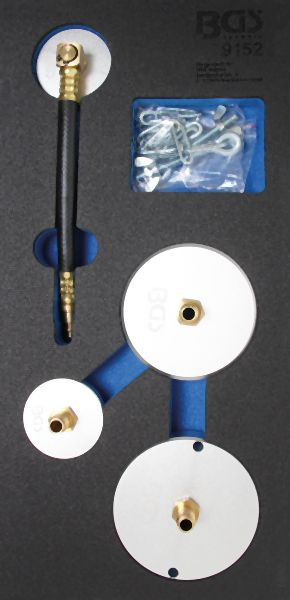 BGS Werkstattwageneinlage 1/3: Adapter-Satz für Druckluft-Bremsenentlüfter, 4-teilig, 9152