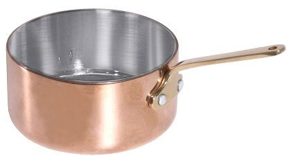 Contacto Stielkasserolle 9 cm flach aus Kupfer/Edelstahl, 8770/090