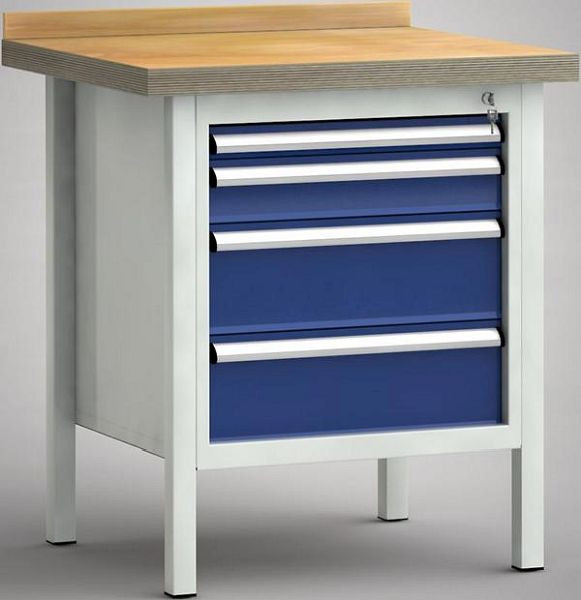 KLW Profi-Werkbank - 750 x 700 x 905 mm L x B x H (ERGO-Version), 50EA/100EA/175EA/175EA, WP052E-0750M45-E7020