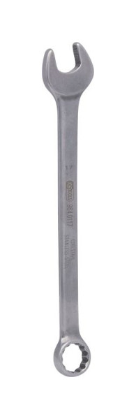 KS Tools Edelstahl Ringmaulschlüssel, 17mm, abgewinkelt, 964.0117
