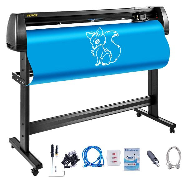VEVOR 53 Inch Vinyl Schneideplotter 1350 mm Slogan Desktop Maschine mit der Software, KZJ-1350SDJC00001V2