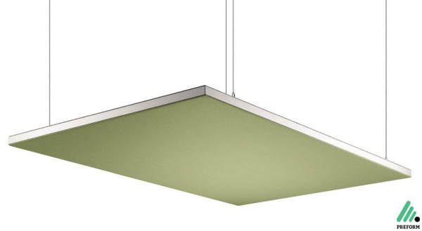 PREFORM Decato Scene Deckenabsorber zur Abhängung von Raumdecke, Breite: 1200, Länge: 1600 mm, Farbe: A 268 Avocado, MD4AADS 1200 1600 AX A 268