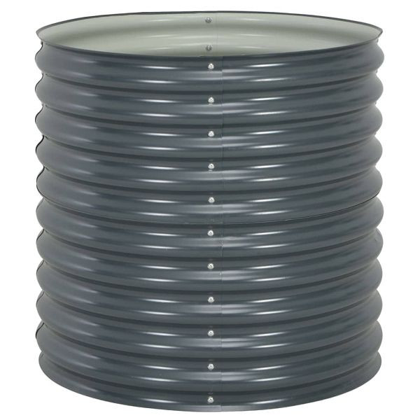 vidaXL Garten-Hochbeet 80x80x81 cm Verzinkter Stahl Grau, 45525