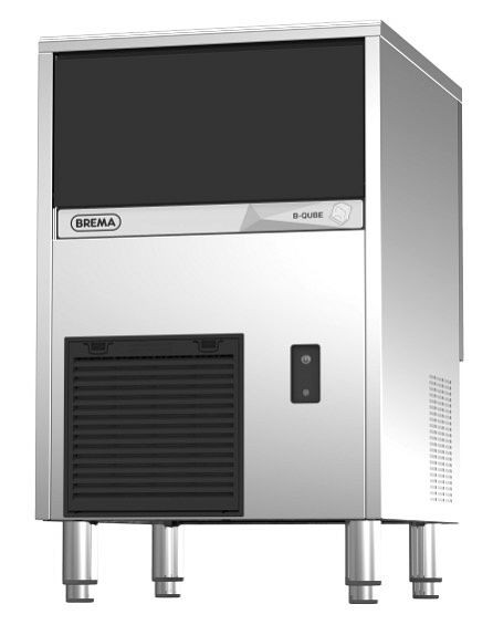 Brema Eiswürfelbereiter mit Ablaufpumpe, Eisproduktion: ca. 38 kg / 24 Stunden, Luftkühlung, R290, 340 W, 497x592x687 mm, QUBE316HCA-DP