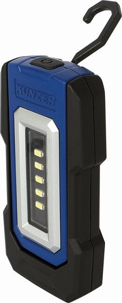 Kunzer SMD-LED Arbeitslampe schwarz/blau 200Lm, 360°schwenkbar, mit Magnet, PL-050