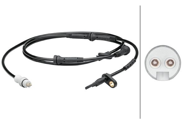 HELLA Sensor, Raddrehzahl, 2-polig, Hinterachse, Gesamtlänge: 1755mm, 6PU 012 679-561