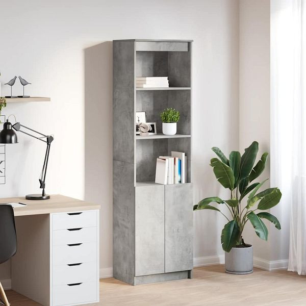 vidaXL Highboard Betongrau 50x35x180 cm Holzwerkstoff, 3328465