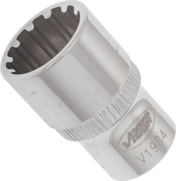 VIGOR Multiprofil-Steckschlüsseleinsatz, Vierkant hohl 6,3 mm (1/4 Zoll), Multiprofil, 11 mm, V1984
