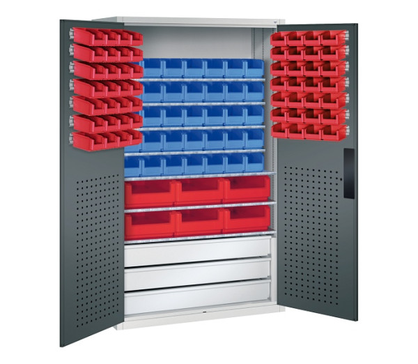 C+P Magazinschrank Serie 13, H1950xB1100xT535mm, 7035/7016, 130276-68 S10108