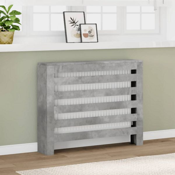 vidaXL Heizkörperverkleidung Betongrau 104x20x82 cm Holzwerkstoff, 852693