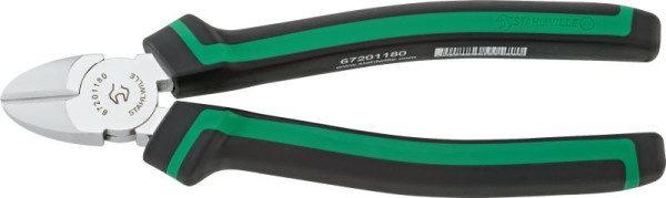STAHLWILLE Seitenschneider, Länge 186mm Kopf verchromt Griffe 2-Komponenten-Griffe, 67201180