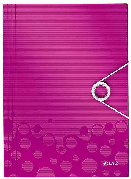 LEITZ 4599 Eckspannermappe WOW, A4, PP, pink metallic, 45990023