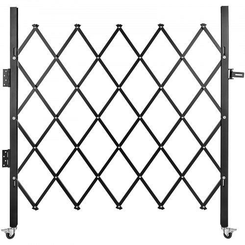 VEVOR Einzelnes Faltbares Sicherheitstor, 48 x 66 Zoll Falttürtor, Akkordeon-Sicherheitstor aus Stahl, SSFDMDM1.66X1.22MV0