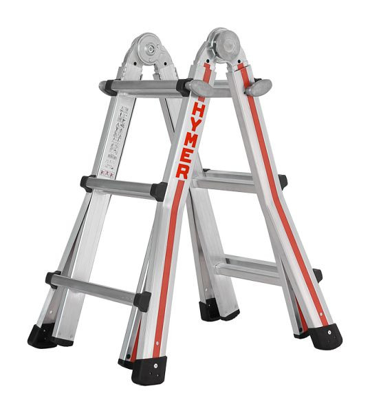 HYMER Teleskopleiter „TELESTEP“, 4x3 Sprossen, Länge Anlegeleiter 1,85 - 2,92 m, Standhöhe (Stehleiter): 0,72 m, Standhöhe (Anlegeleiter): 2,1 m, 804212
